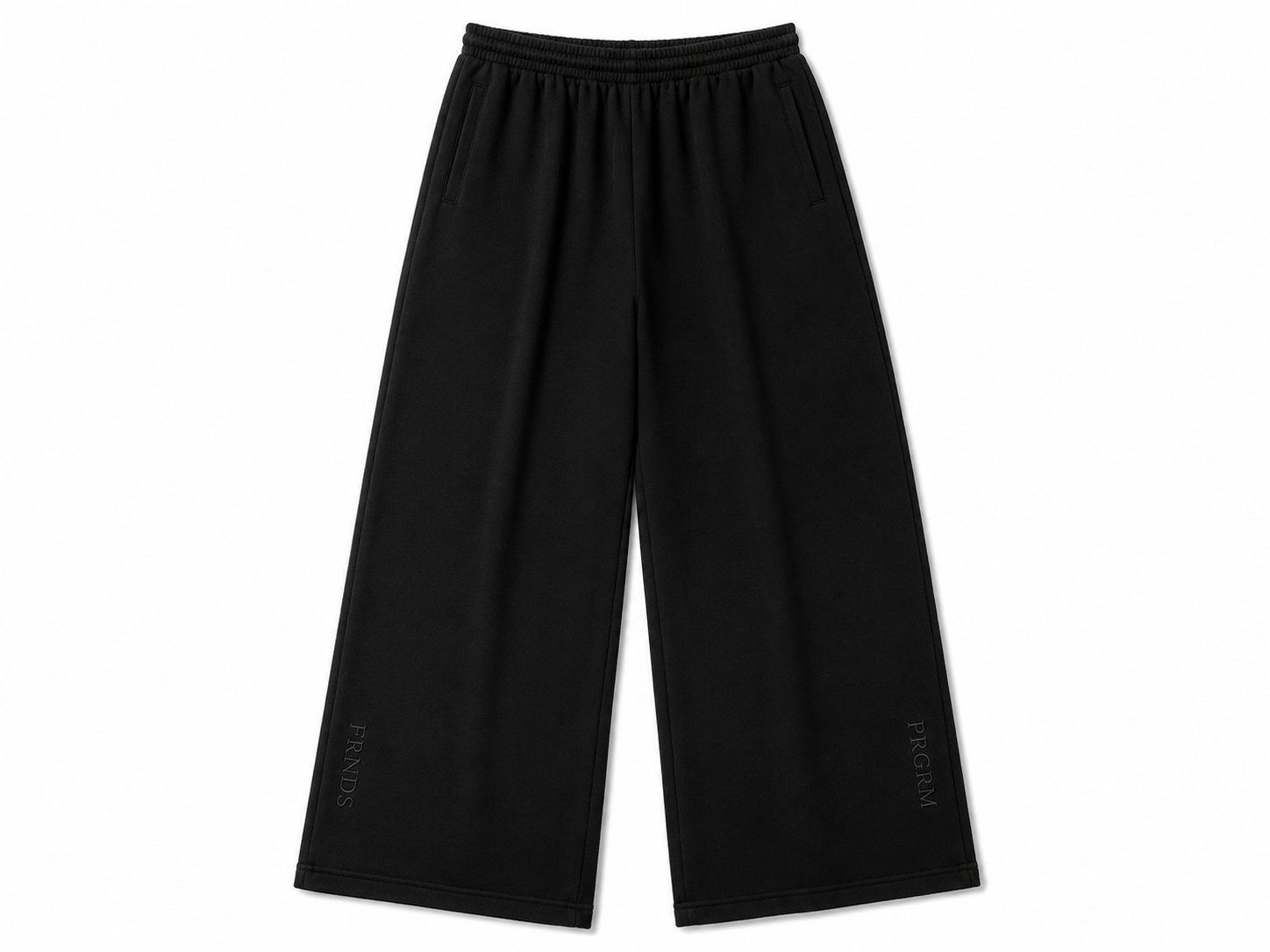 FRNDS Wide-Leg Pants black flat