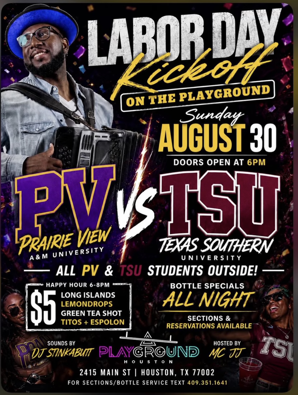 Labor Day Kickoff on the Playground PV versus TSU flyer