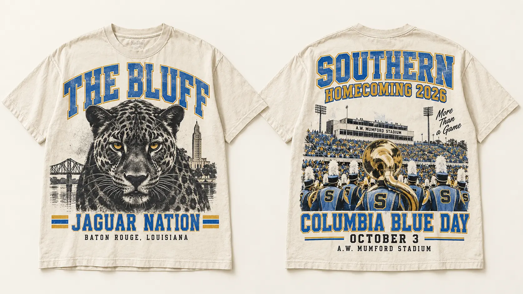 The Bluff Southern-inspired crewneck and hoodie graphic