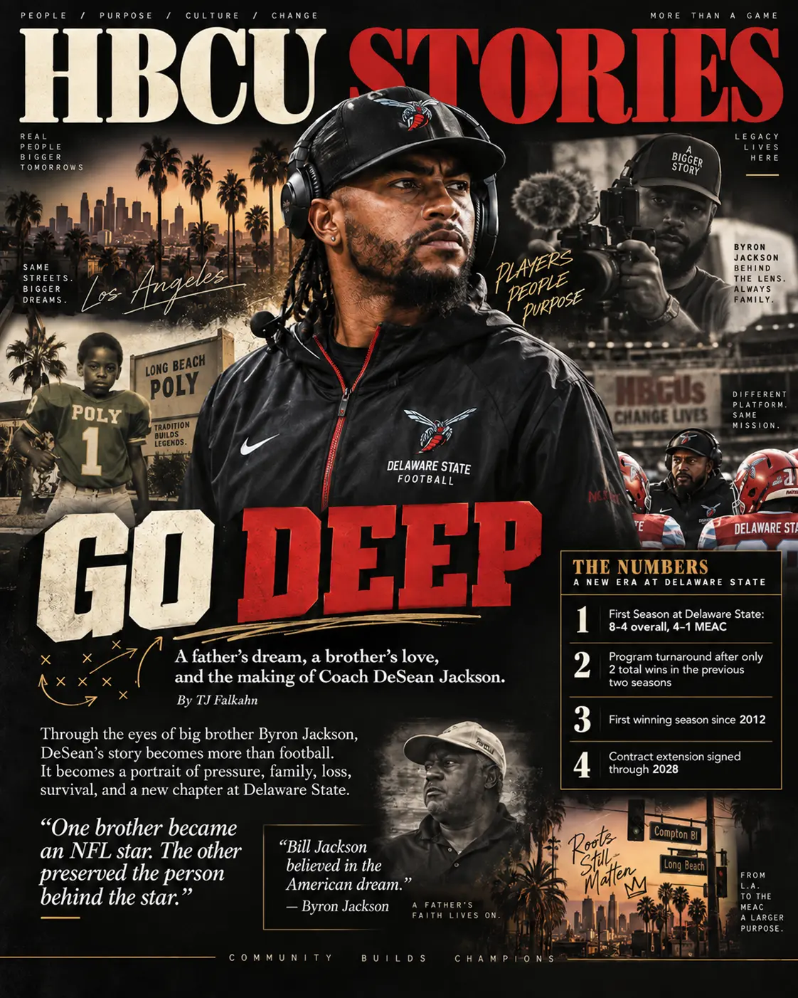 GO DEEP editorial cover featuring Coach DeSean Jackson